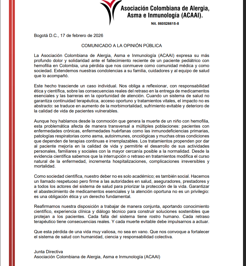 COMUNICADO A LA OPINIÓN PÚBLICA ( ACAAI)